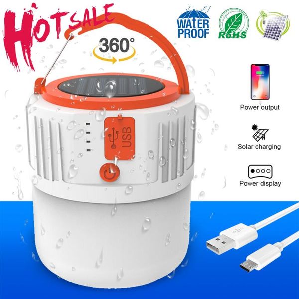 

solar portable lanterns tent super bright night market light camping rechargeable outdoor lantern emergency lamp powerbank