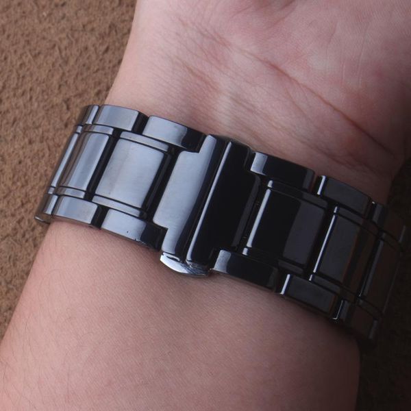 

watch bands 20mm 22mm ceramic band for huawei 2 replacement bracelet samsung galaxy 42mm gear s2 3 s4 wrist strap, Black;brown