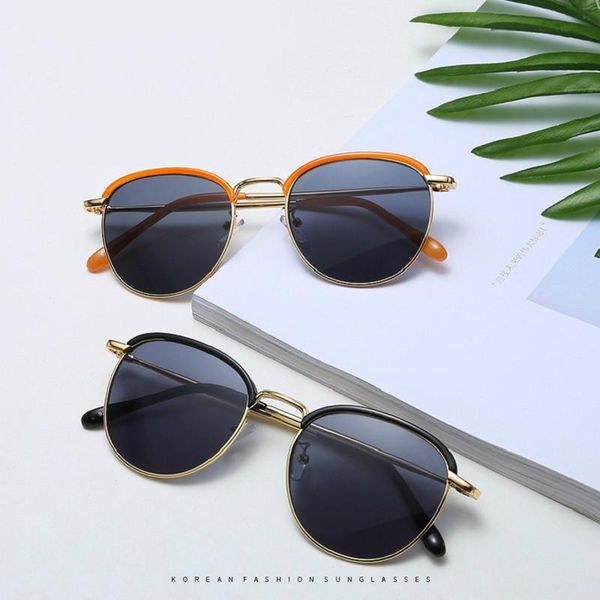 

sunglasses woman anti blue light rimless optical glasses man blocking metal frame round eye protection computer gafas, White;black