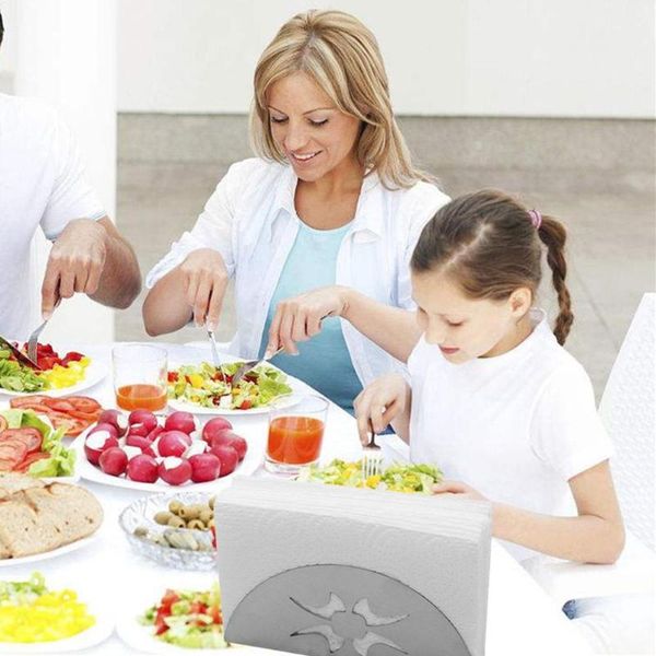 

tissue boxes & napkins napkin holder case for tables kitchen accessories creative fan-shaped racks organizer dinner table decoration 4pz