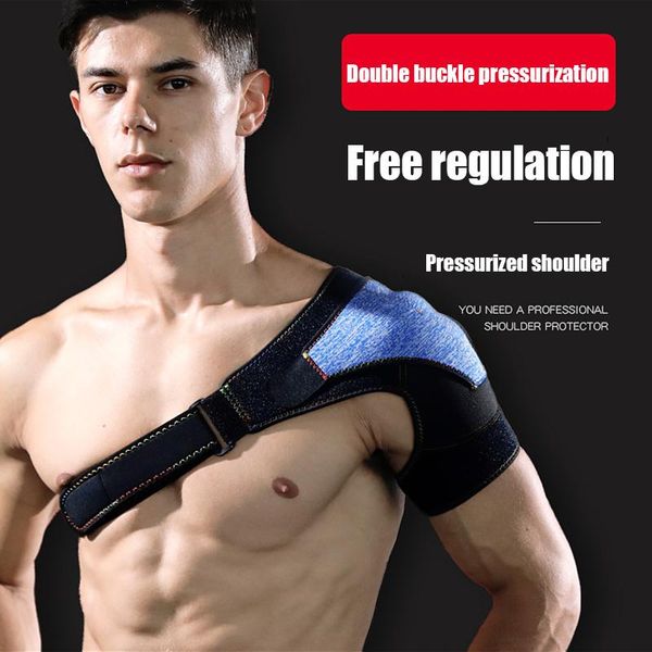 

shoulder stability brace adjustable pressurize shoulderpad support xd88 back, Black;blue