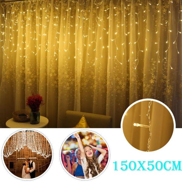 

strings waterproof outdoor christmas light led window curtain icicle string fairy lights wedding party decor