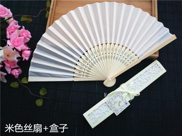 

2pcs/lot personalized luxurious silk fold hand fan in elegant laser-cut gift box +party favors/wedding gifts+printing party favor