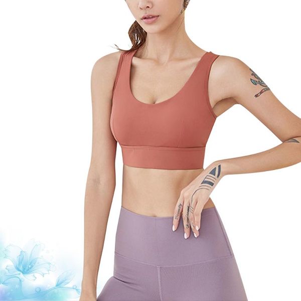 

yoga outfit sports activewear support stretchy breathable fitness underwear for gym workout (orange, size)