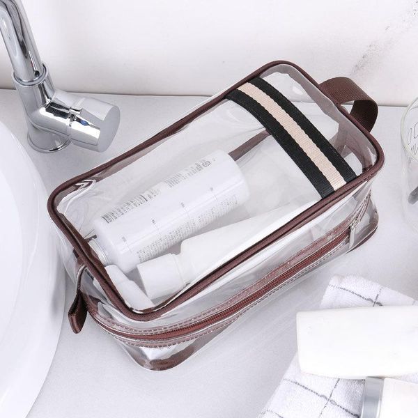 

cosmetic bags & cases men bag wash transparent pvc handbag storage travel large capacity multi-function