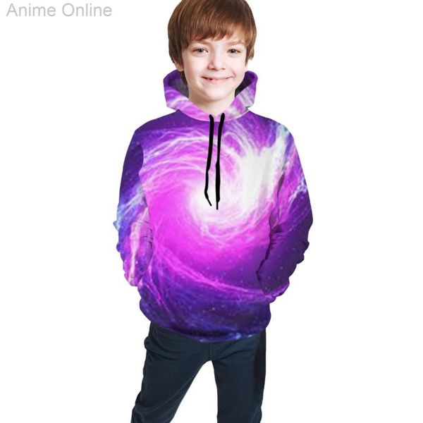 

men's hoodies & sweatshirts clouds and starry sky pattern for boy girl teens autumn hooded boys sweatshirt kids sportswear clothes chil, Black