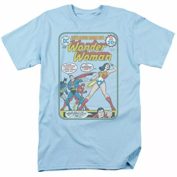 

wonder woman ww #212 cover t shirt mens licensed dc comics tee light blue, White;black