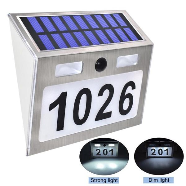 

house number doorplate digital solar light led door address digits wall mount motion sensor other hardware