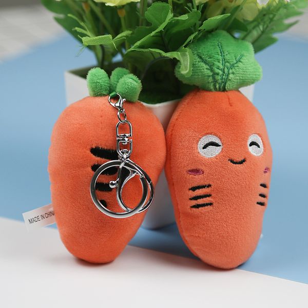 

10pieces/lot cute cartoon little radish doll carrot plush toy keychain leather suitcase bag ornaments beautiful gifts for girlfriend, Silver