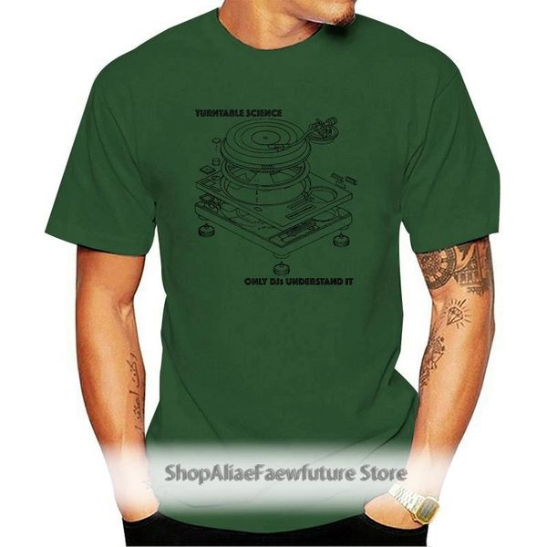 

technics turntable t shirt science t-shirt fashion short sleeve tee 100 percent cotton plus size mens tshirt men's t-shirts, White;black