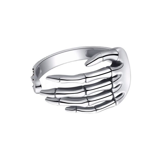 Anello a mano scheletro metallo a mano aperta donna teschio anelli di dito per feste per festa accessori per la moda