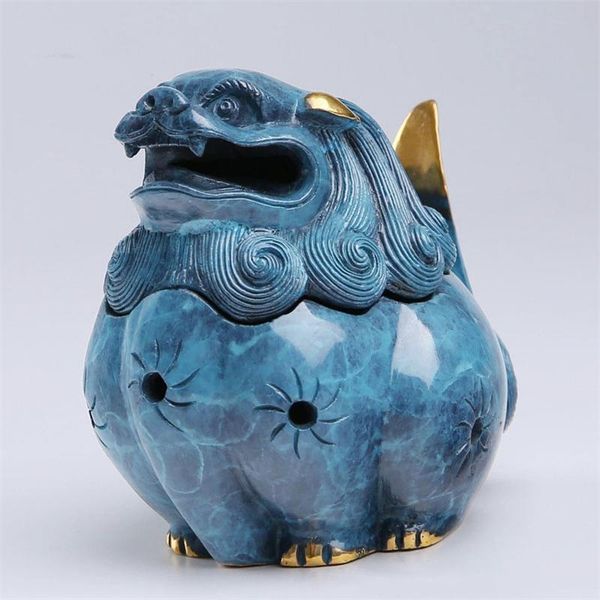 

fragrance lamps household pure copper lion incense burner retro creative handmade sandalwood agarwood stove home decor living room accessori