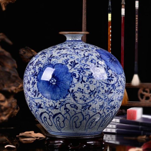 

vases hand painted blue and white porcelain casamento ceramic vase home decoration modern living room crafts ornaments