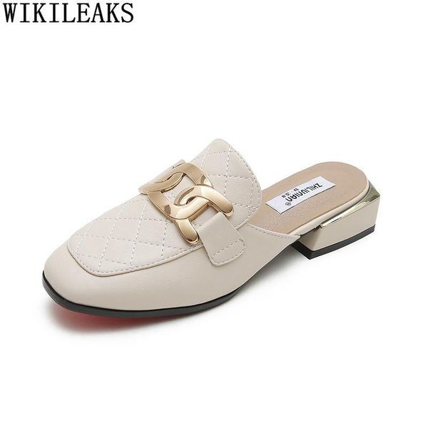 

slippers mules shoes women ladies slides designer summer 2021 woman female zapatillas mujer, Black