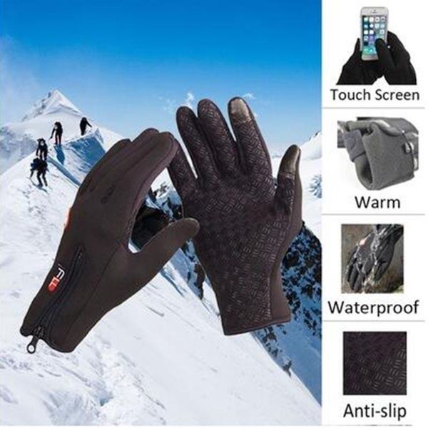 

fingerless gloves 1 pair waterproof winter&autumn windproof bikes touch screen sports glove, Blue;gray