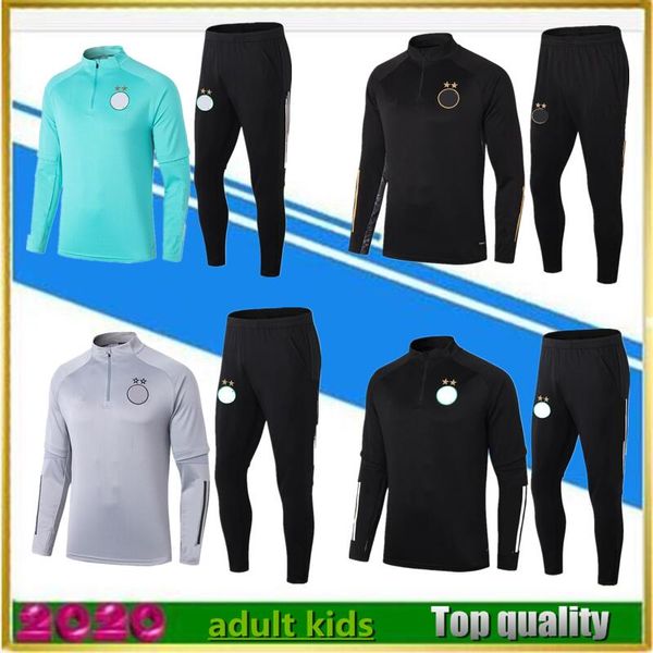 

20 21 kids tracksuit soccer jerseys training suit jersey tracksuits long sleeve set 2021 uniform kit, Black;yellow
