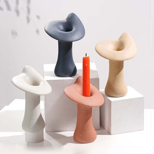

candle holders romantic ceramic holder dinner party decor props abstract decoration miniature model home candlestick ornament