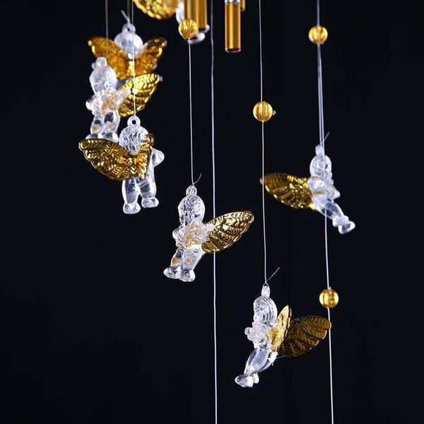 Dekoratif nesneler figürinler rüzgar çanları melek asılı süslemeler kolye oturma odası için ev dekorasyonları yatak odası altın/gümüşDekoratif