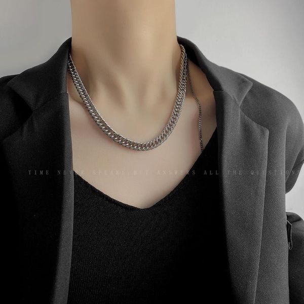

silver sideways necklace chain for woman men fashion wedding engagement jewelry women chains wholesale