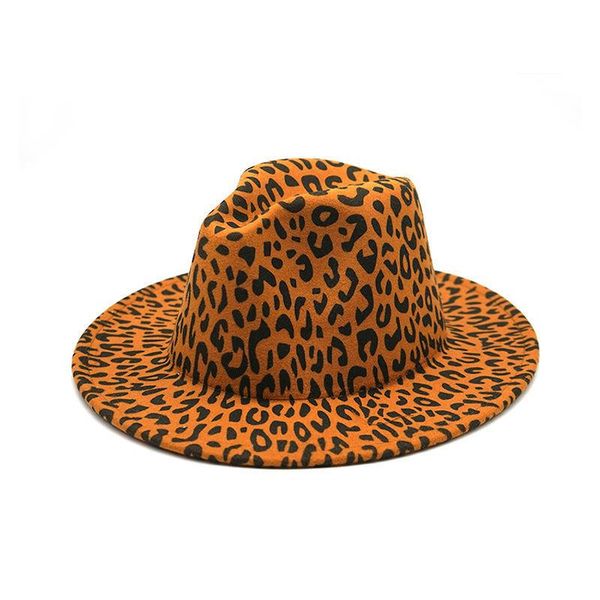 

wide brim hats leopard fedora ladies wool felt hat women men party trilby jazz patchwork panama cap formal top, Blue;gray