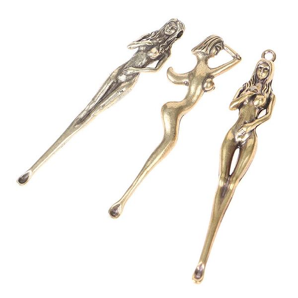 Schlüsselanhänger aus reinem Kupfer, handgefertigt, Göttin, Ohr-Pick-Werkzeug, kreativ, Vintage, für Frauen, Schlüsselanhänger, Anhänger, Geschenk, Männer, Auto, Schlüsselanhänger, Schlüsselanhänger, Hängeschlüsselanhänger