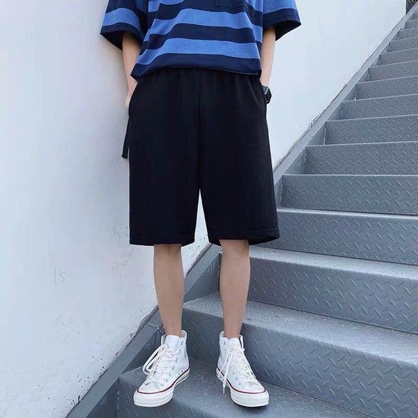 

men's shorts summer solid color summer loose breathable casual beach large size 7juj, White;black