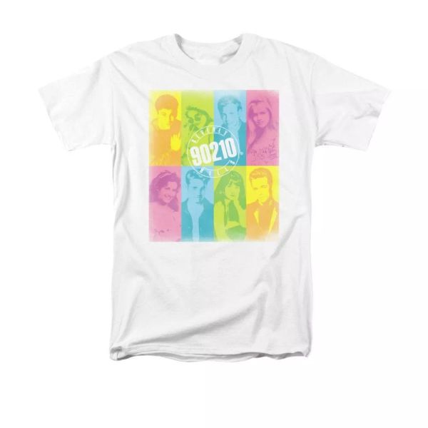 

beverly hills 90120 color block of friends t-shirt sizes s-5x new, White;black