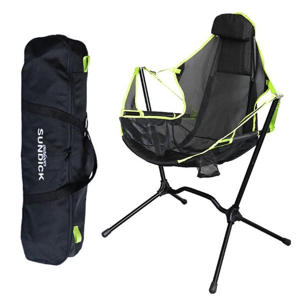 

portable foldable moon camping chair outdoor fishing hiking bbq picnic beach garden seat home office furniture accessories