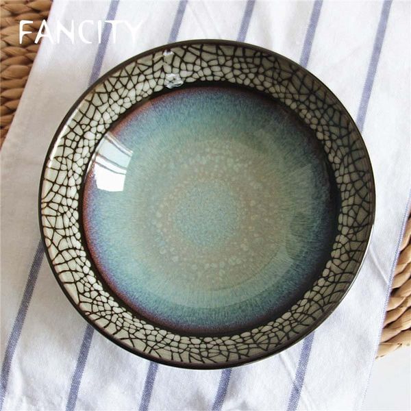 

bowls fancity japanese style kiln glaze ramen bowl, shallow mouth el suitable for underglaze color