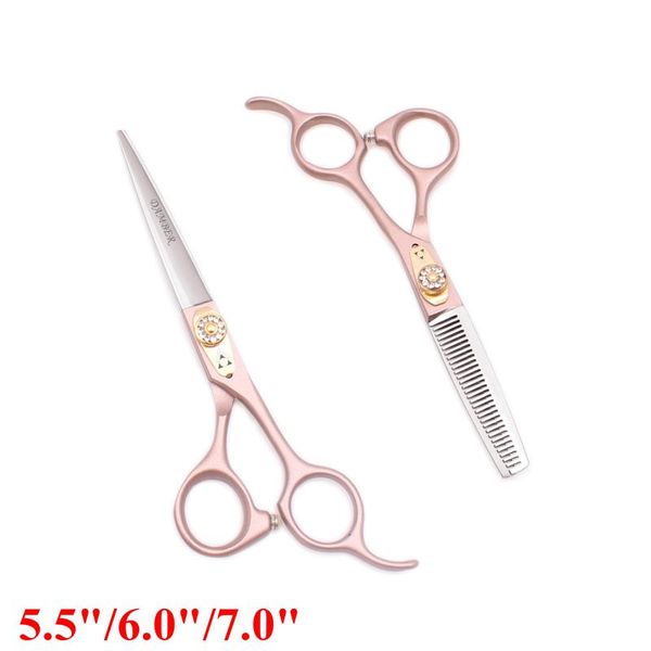 

hair scissors 5.5 6 7 japan steel professional hairdressing thinning barber set cutting shears 440c 9105#