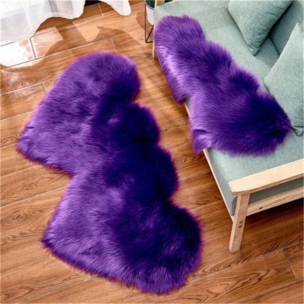 

love shaped rayon plush carpet fluffy white floor comfort mat bedroom living room pink carpets