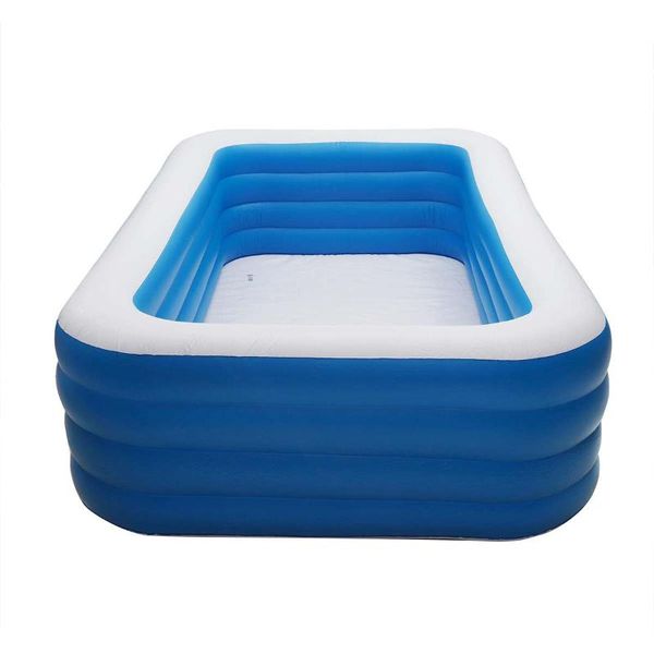 

beach swimming pool 4 layers inflatable portable swim adults kids water bathing tub outdoor indoor lounge play fun backyard