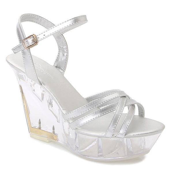

summer slope heel sandals women 2021 fairy style fashion platform shoes dress, Black
