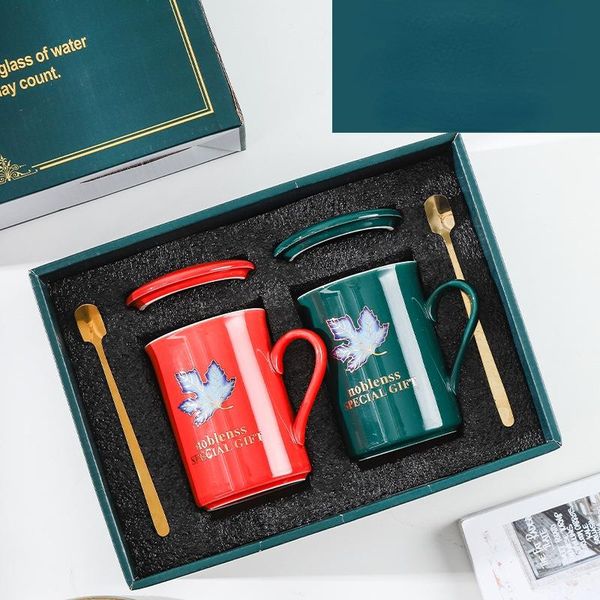 

mugs ceramic mug creative couple cup office coffee gift set with lid spoons