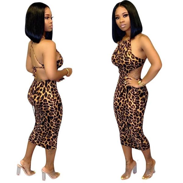 

casual dresses haoyuan plus size cheetah leopard bodycon dress women summer vestidos backless bandage oversized party club midi, Black;gray