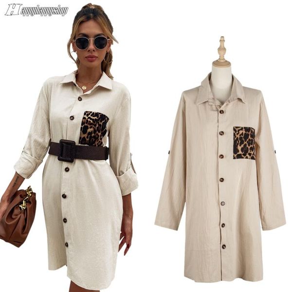 

casual dresses fashion women khaki shirt solid color single breasted lapel long sleeve loose blouse autumn clothes s-xl, Black;gray