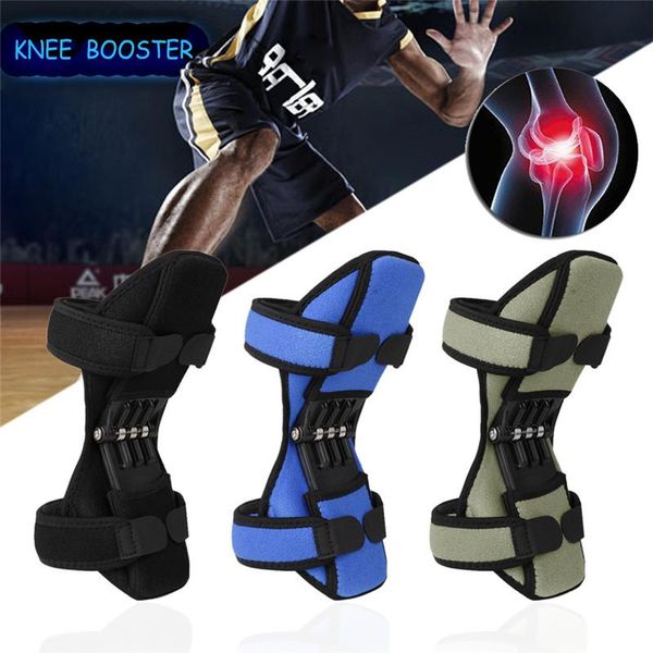 

1pair joint support knee pad breathable non-slip lift pain relief for power spring force stabilizer sports elbow & pads, Black;gray