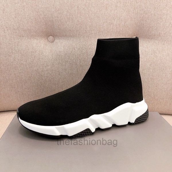

fashion sock dress shoes women men casual platform knitted lightweight high cut socks shoe, Black
