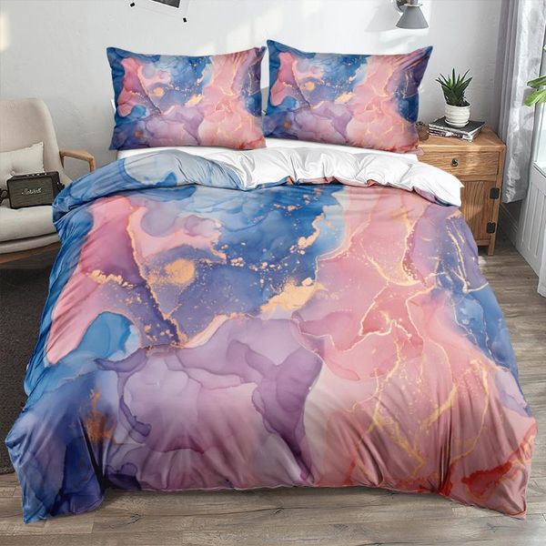 

classic 3d marble quilt cover set bedding sets comforter covers pillowcases duvet bed linen full 140x200 size bedspreads
