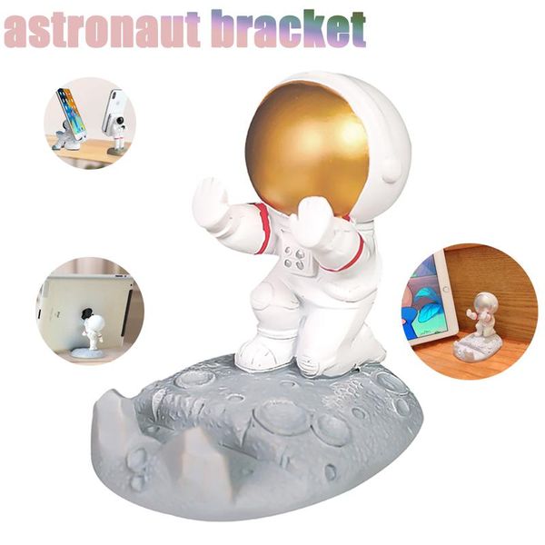 

cell phone mounts & holders resin material astronauts ornaments universal stand holder bracket gift toys home office desk decoration birthda