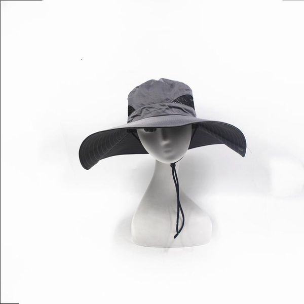 

bucket hat 2021 outdoor summer sunscreen cap breathable men's and women's sunshade fisherman's fashion big ee mountaineering, Blue;gray