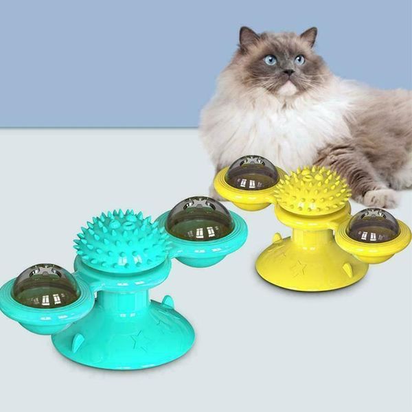 

cat turning windmill turntable tickle toys scratcher hair brush pet accessories interactive scratching toy supplies