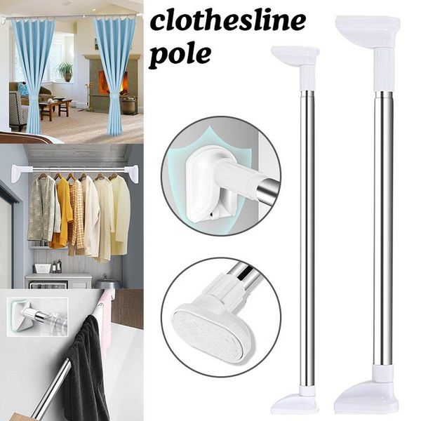 

clothing rod adjustable punch-shower curtain rods and accessories extendable tension pole hanger spring 25mm curtains