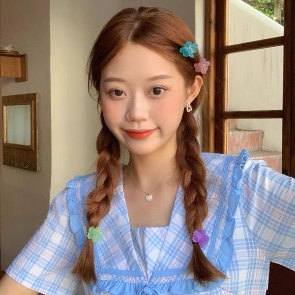 

hair accessories children's grip small macaron color cute princess baby clip broken girls bb headdress hairpin, Slivery;white