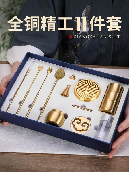 

fragrance lamps pure copper incense burner seal tools sandalwood powder furniture yoga office relax