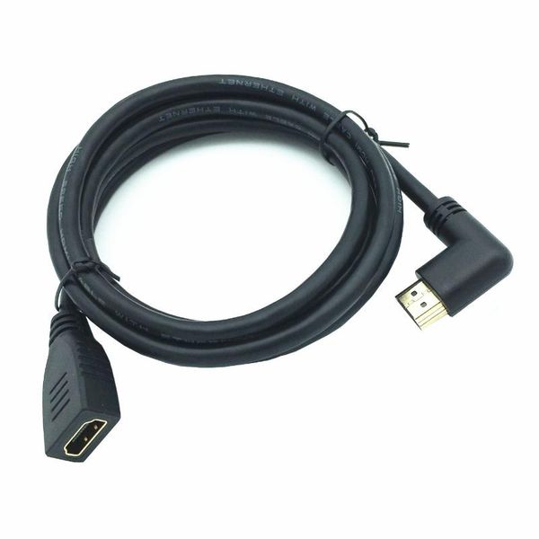 

audio cables & connectors 4k*2k 60hz hd-2.0v up down left right 90 degree angled hd male to female extension 3d -compatible cable 2.