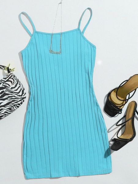 

ribbed cami bodycon mini dress q6ut#, Black;gray