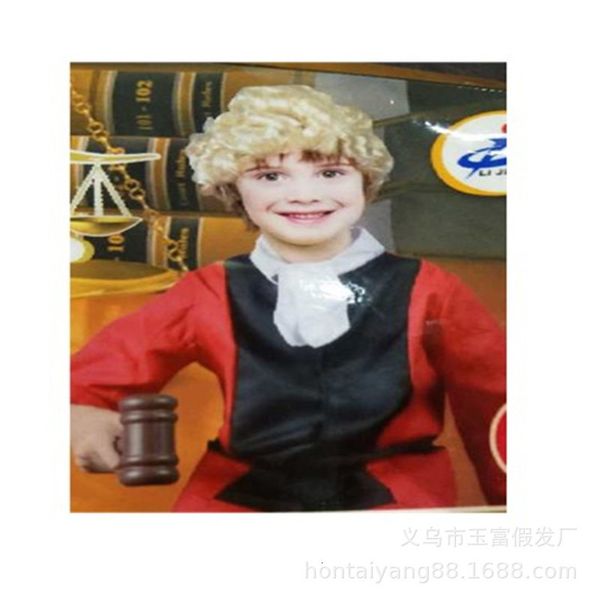 

american cap children's gentleman hair golden lawyer wig party pt, Black