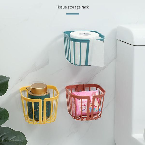 

tissue boxes & napkins punch-basket toilet paper roll box multifunctional storage bathroom shelf holder