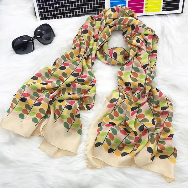 

scarves 2021 fashion design womens ladies' autumn, winter and summer tree leaf scarfs woman, Blue;gray